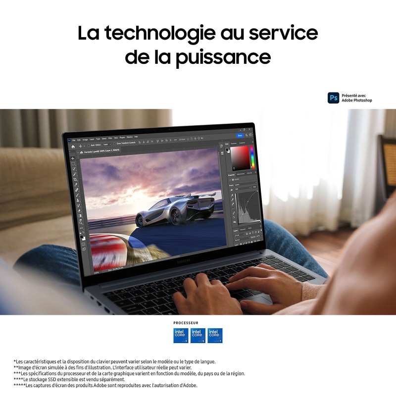 Portable Galaxy Book4 Intel Core i5 120U 8Go 256SSD Intel UHD Graphics 15.6 FHD