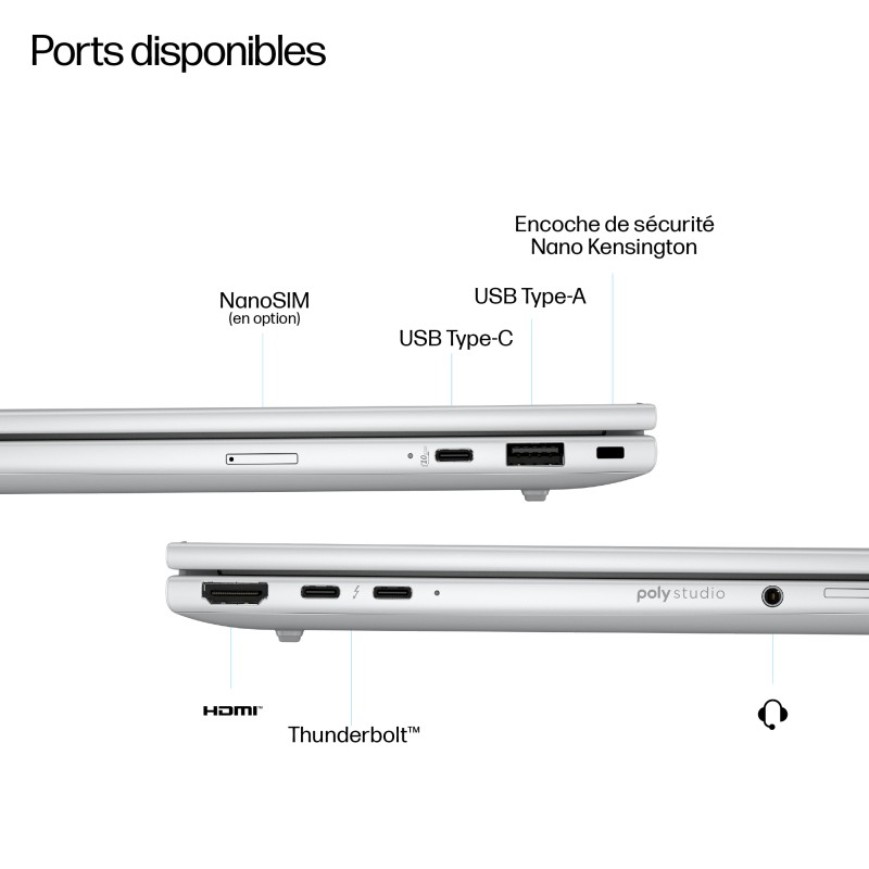 Portable HP EliteBook 8 Intel Core Ultra U7-258V 32GB 1ToSSD Intel Graphics 47 T