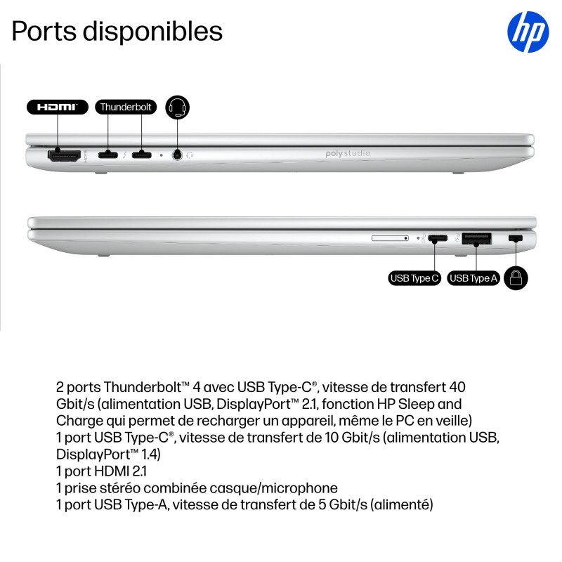 Portable HP EliteBook X G1i Intel Core Ultra U7 - 258V 32Go 1ToSSD Intel ARC Gra