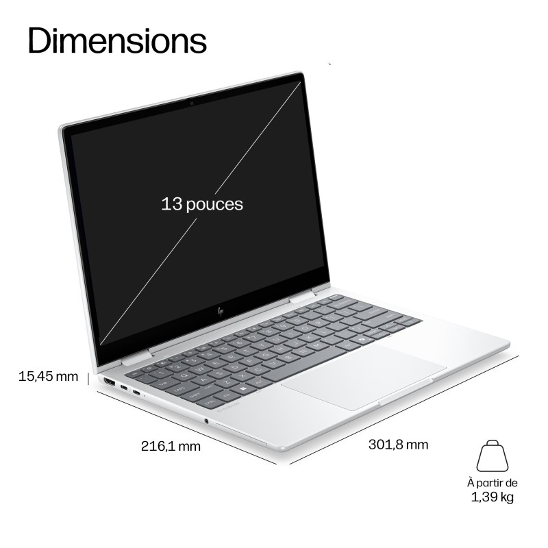 Portable HP Elitebook 8 G2i Flip Intel Core Ultra 5 325 16GB soud 512GoSSD Intel