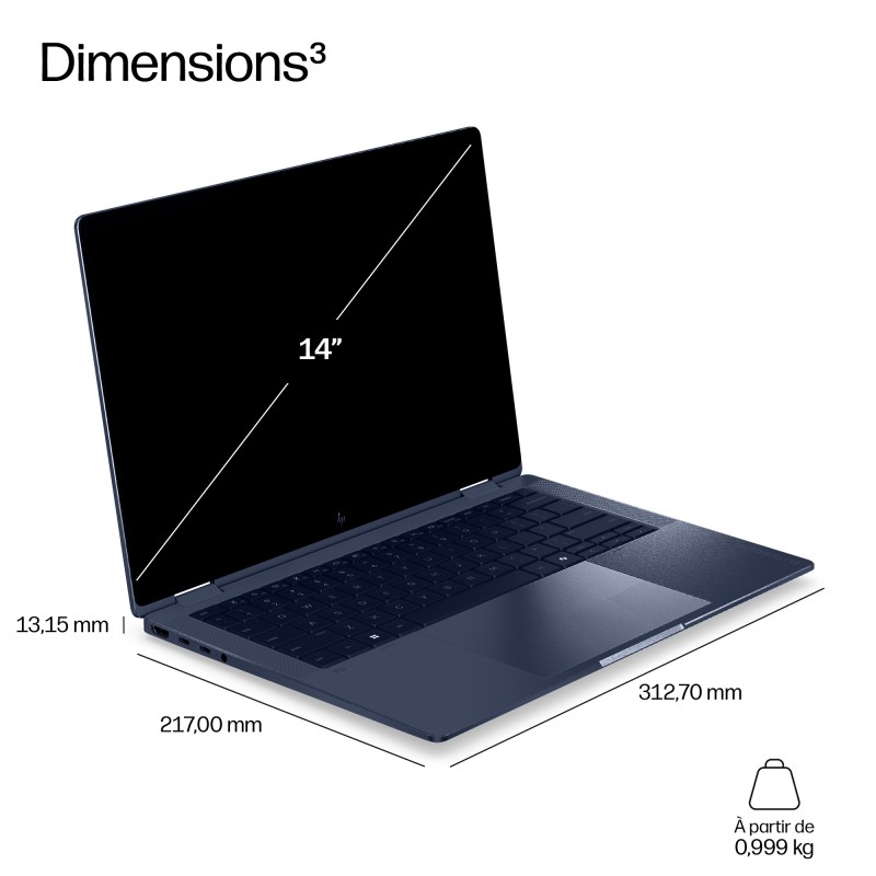 Portable HP EliteBook X G2i Intel Core Ultra 5 325 32GO soudée 512GOSSD AMD Gra