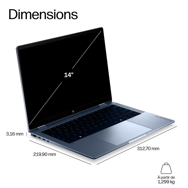 Portable HP EliteBook X G2i I Intel Core Ultra7 356H 32Go 1ToSSD Intel ARC Graph