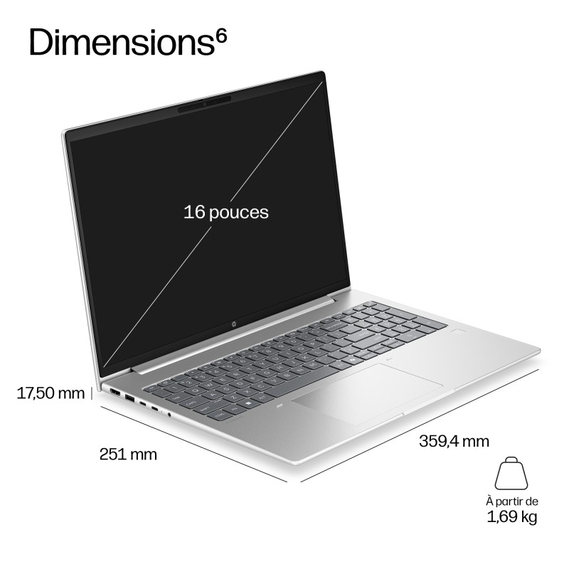 Portable HP ProBook 4 G2i Intel Core Ultra U7 350 32Go Soudée 512GoSSD 18Tops In