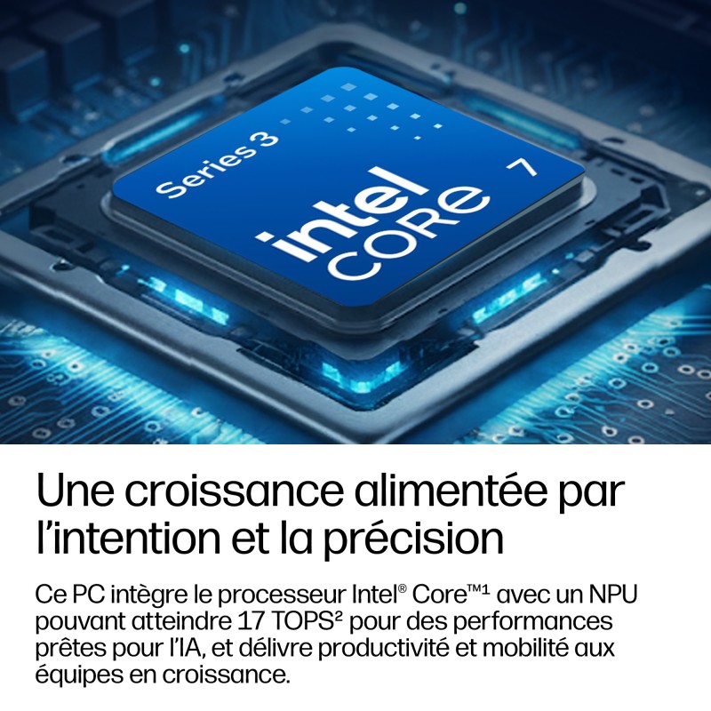 Portable HP ProBook 4 G2i Intel Core Ultra U7 350 32Go Soudée 512GoSSD 18Tops In