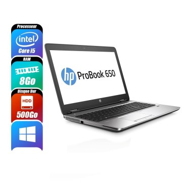 HP PROBOOK 650 G2 - 6300U, 8 Go RAM, 500 Go - reconditionné