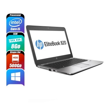 HP ELITEBOOK 820 G3 - 6300U, 8 Go RAM, 500 Go - reconditionné