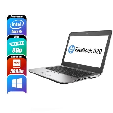 HP ELITEBOOK 820 G3 - 6300U, 8 Go RAM, 500 Go - reconditionné