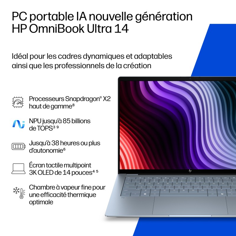 HP OMNIBOOK ULTRA NG AI PC 14-K G0004NF SNAPDRAGON X2 ELITE X2E-