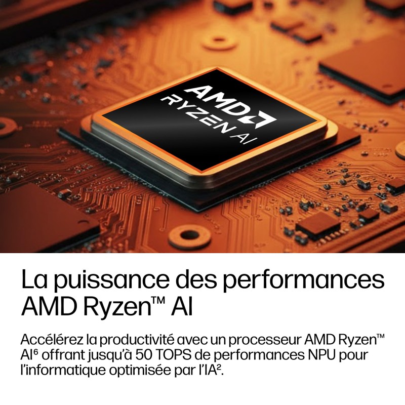 Portable HP EliteBook 6 G2a AMD Ryzen 5 430 24Go 512GoSSD AMD Graphics 50Tops 16'' WUXGA Win11Pro E0FB9ET