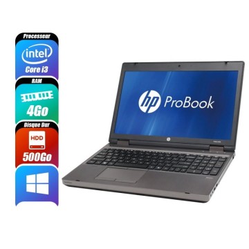 HP PROBOOK 6570B - 3120M, 4 Go RAM, 500 Go - reconditionné