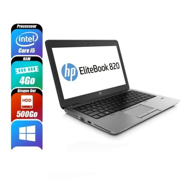 HP ELITEBOOK 820 G1 - 4300U, 4 Go RAM, 500 Go - reconditionné