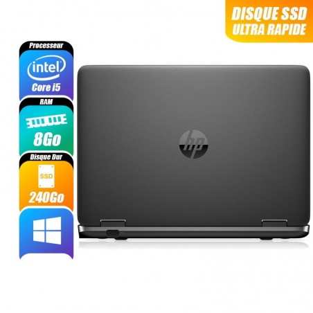 HP PROBOOK 640 G2 - 6300U, 8 Go RAM, 240 Go - reconditionné
