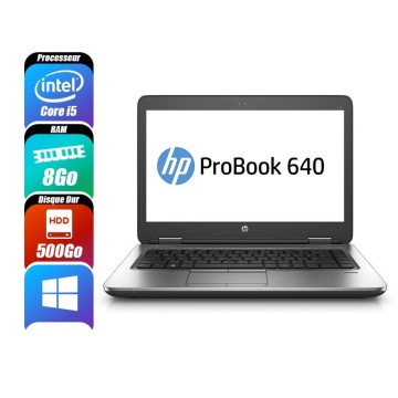 HP PROBOOK 640 G1 - 4300M, 8 Go RAM, 500 Go - reconditionné