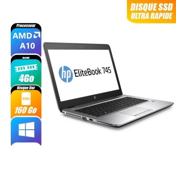 HP ELITEBOOK 745 G3 - A10-8700B, 4 Go RAM, 160 Go - reconditionné