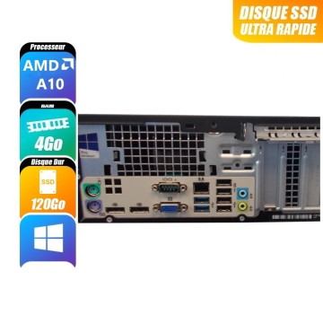 HP ELITE 705 G2 SFF - A10-8750B, 4 Go RAM, 120 Go - reconditionné