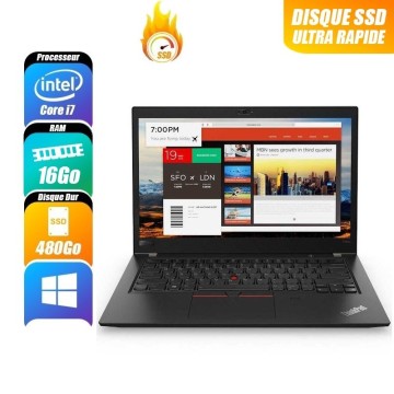 LENOVO THINKPAD T480S - 8650U, 16 Go RAM, 512 Go - reconditionné