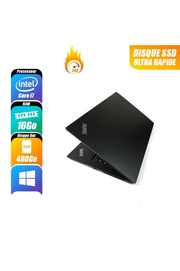 LENOVO THINKPAD T480S - 8650U, 16 Go RAM, 512 Go - reconditionné