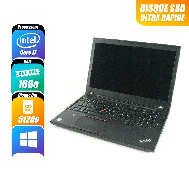 LENOVO THINKPAD P51 - 7820HQ, 16 Go RAM, 512 Go - reconditionné