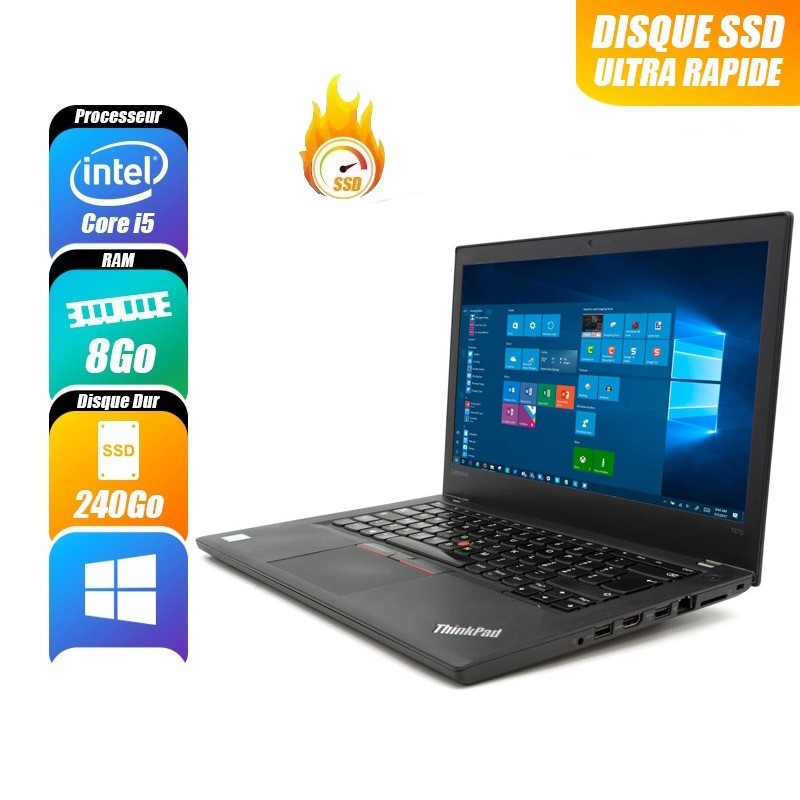 LENOVO THINKPAD T470 - 7300U, 8 Go RAM, 256 Go - reconditionné