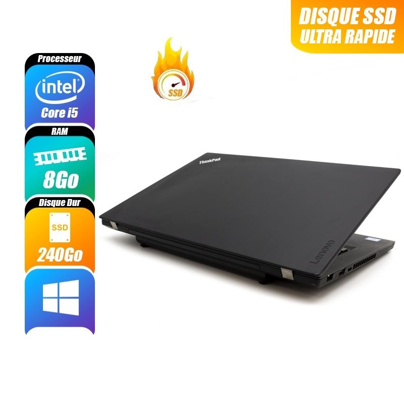 LENOVO THINKPAD T470 - 7300U, 8 Go RAM, 256 Go - reconditionné