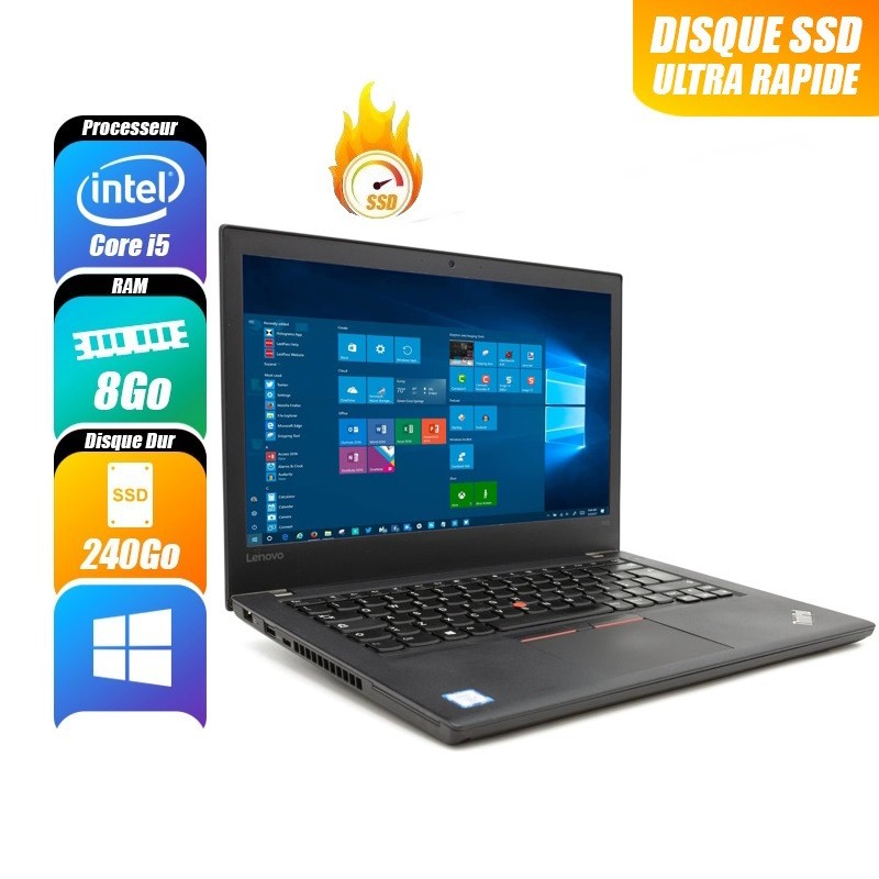 LENOVO THINKPAD T470 - 7300U, 8 Go RAM, 256 Go - reconditionné