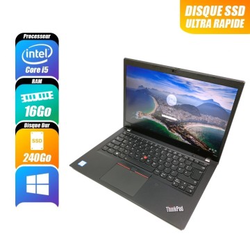 LENOVO THINKPAD T490S - 8365U, 16 Go RAM, 256 Go - reconditionné