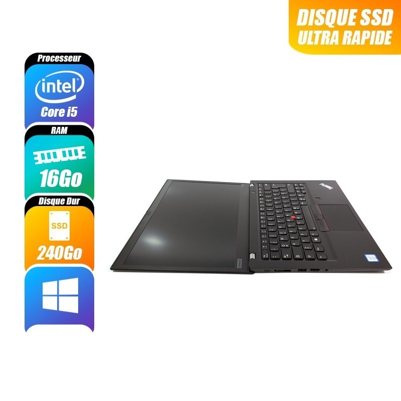LENOVO THINKPAD T490S - 8365U, 16 Go RAM, 256 Go - reconditionné