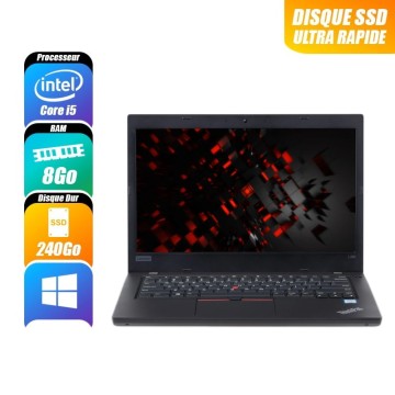 LENOVO THINKPAD L490 - 8265U, 8 Go RAM, 256 Go - reconditionné