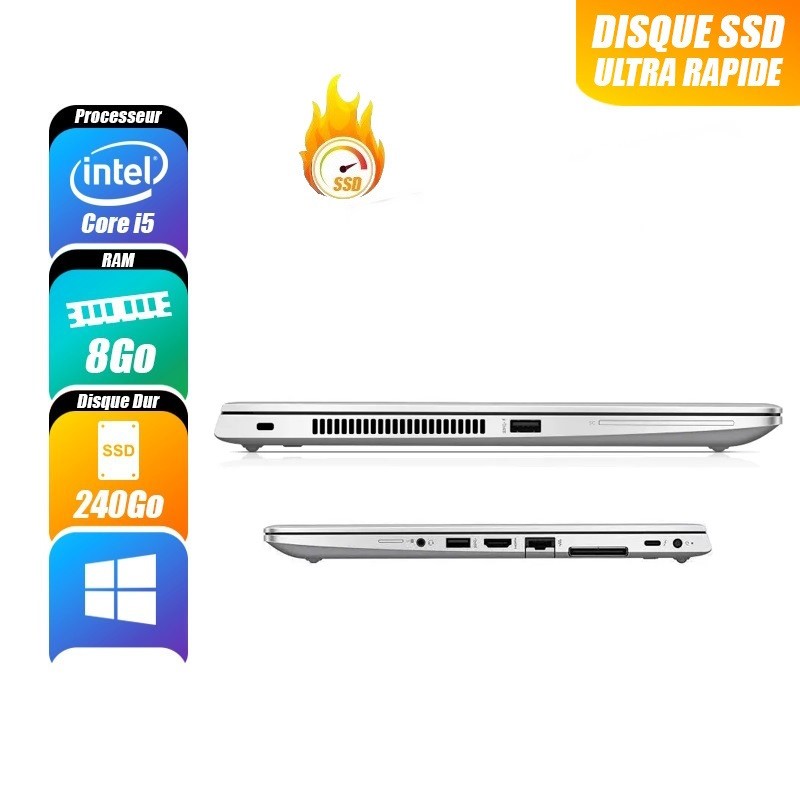 HP EliteBook 8 Go 256 Go reconditionné PC Portables