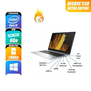 HP EliteBook 8 Go 256 Go reconditionné PC Portables