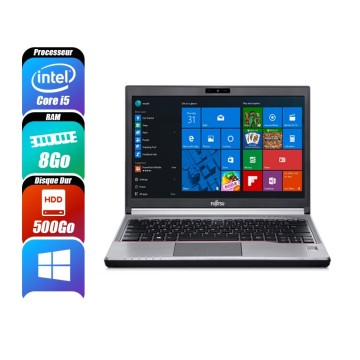 FUJITSU LIFEBOOK E734 - 4300M, 8 Go RAM, 500 Go - reconditionné