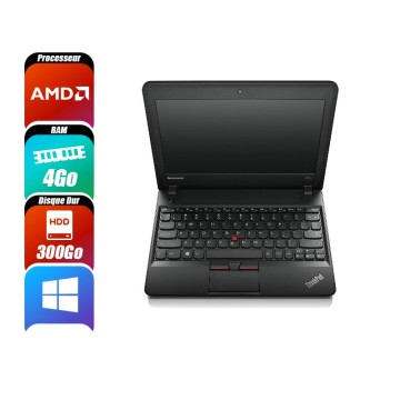 LENOVO X131e - E1-1200, 4 Go RAM, 300 Go - reconditionné