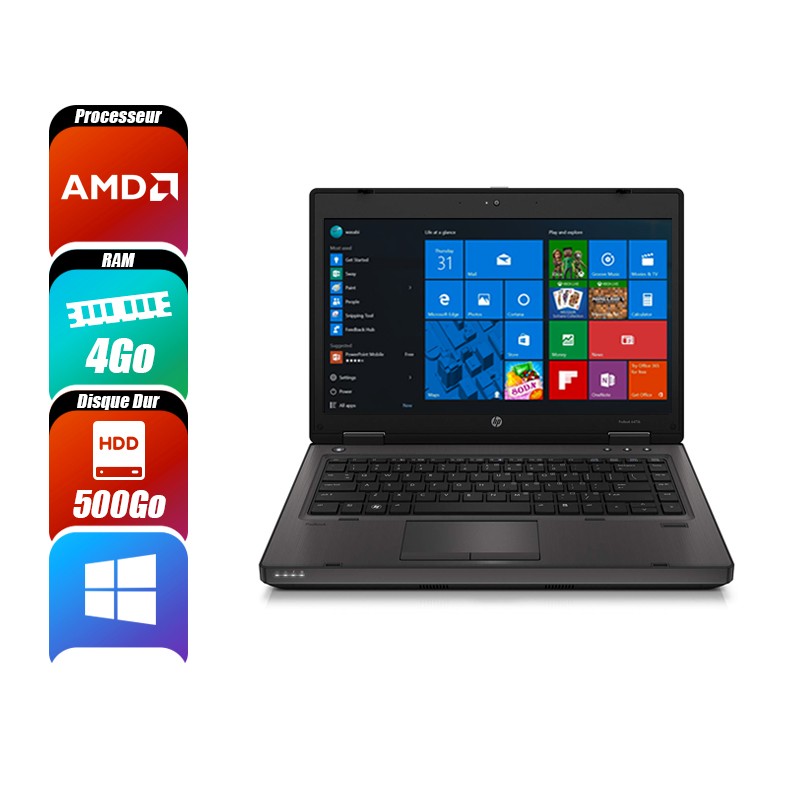 HP PROBOOK 4 Go 500 Go reconditionné PC Portables -id-43