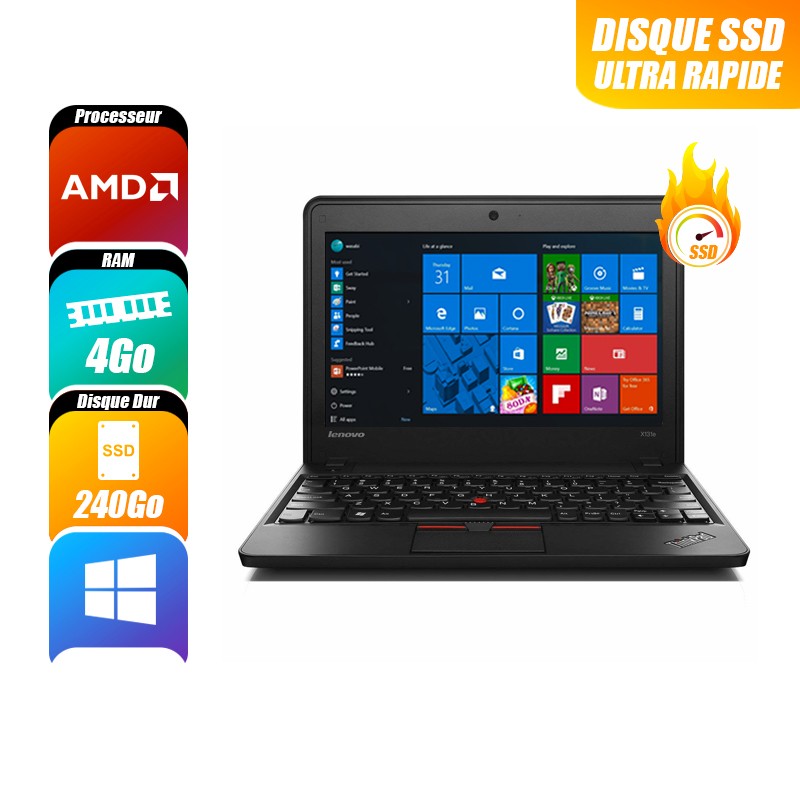 LENOVO X131e 4 Go 300 Go reconditionné PC Portables