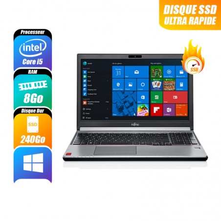FUJITSU LIFEBOOK E744 - 4300M, 8 Go RAM, 500 Go - reconditionné