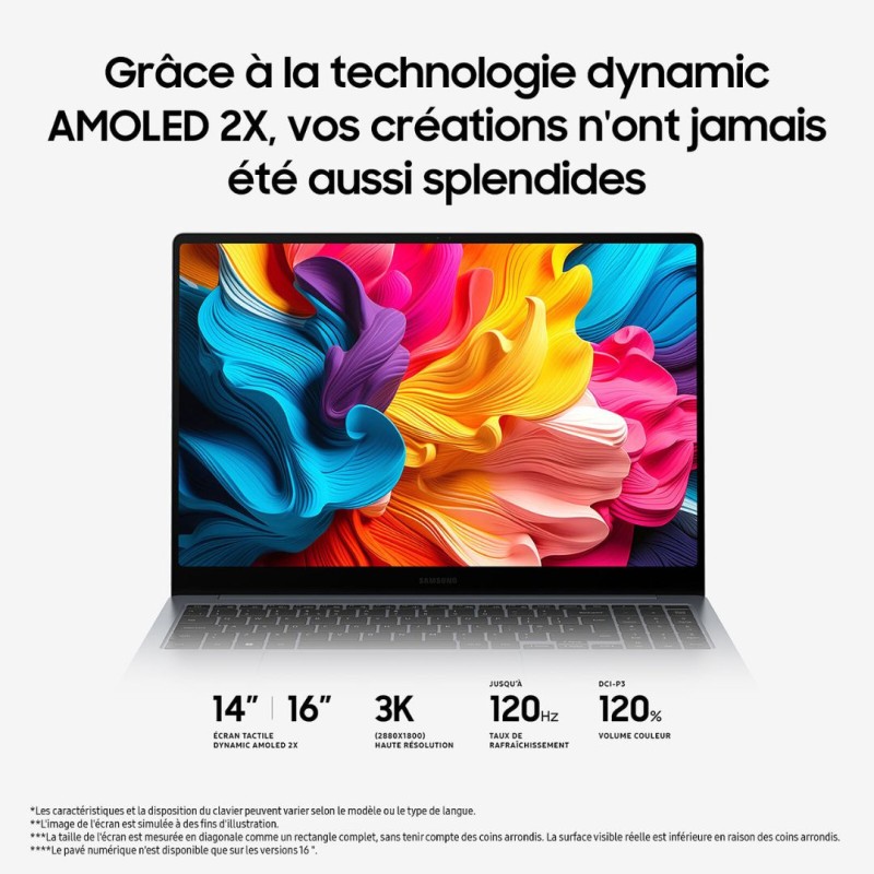 Portable Galaxy Book4 Pro Intel Core Ultra i5 125H 16Go 512SSD Intel ARC Graphic