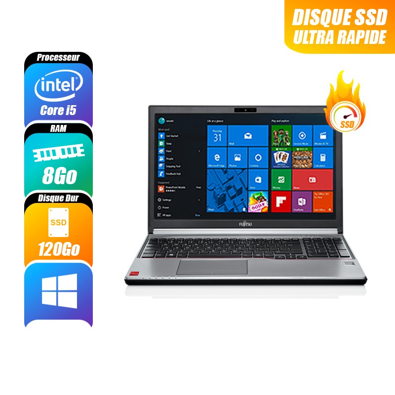 Ordinateurs Portables FUJITSU LIFEBOOK E744 d'occasion