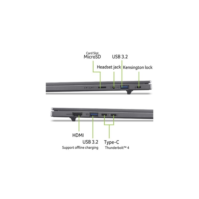 Acer Aspire 16 AI A16-52M-586G Core Ultra 5 226V 16 Go 16" | Brokland