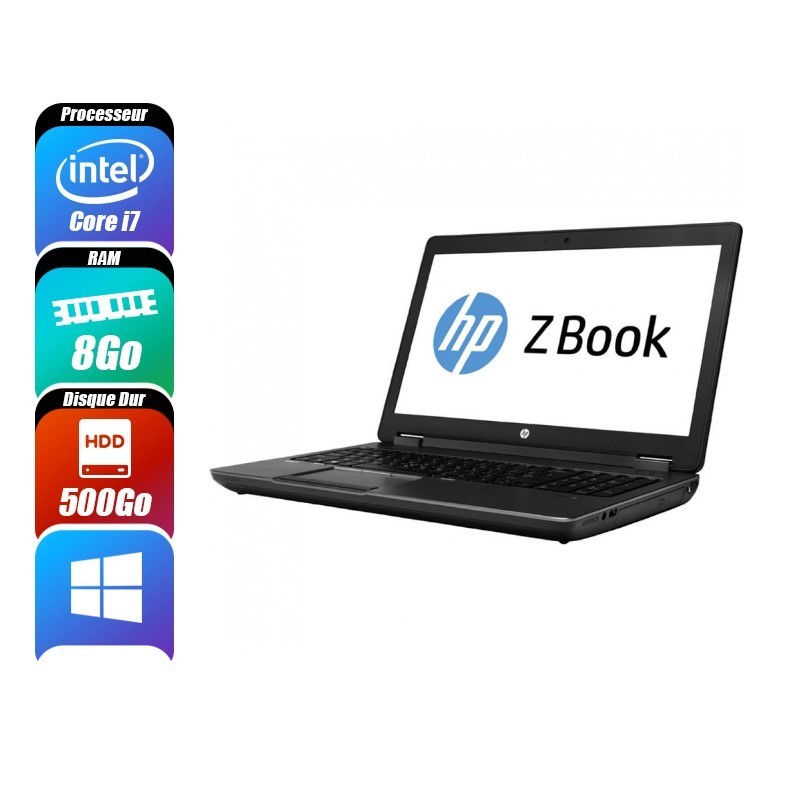 HP ZBOOK 8 Go 500 Go reconditionné PC Portables