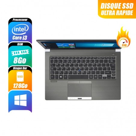 TOSHIBA PORTEGE Z30-C - 6100U, 8 Go RAM, 128 Go - reconditionné