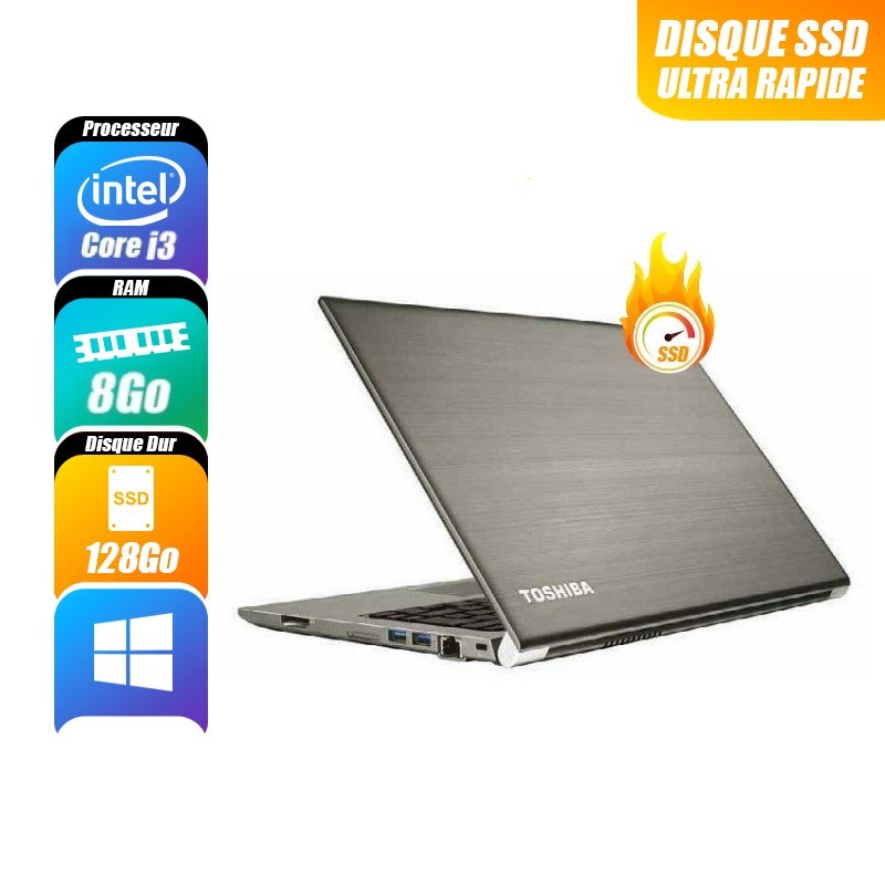 TOSHIBA PORTEGE Z30-C - 6100U, 8 Go RAM, 128 Go - reconditionné
