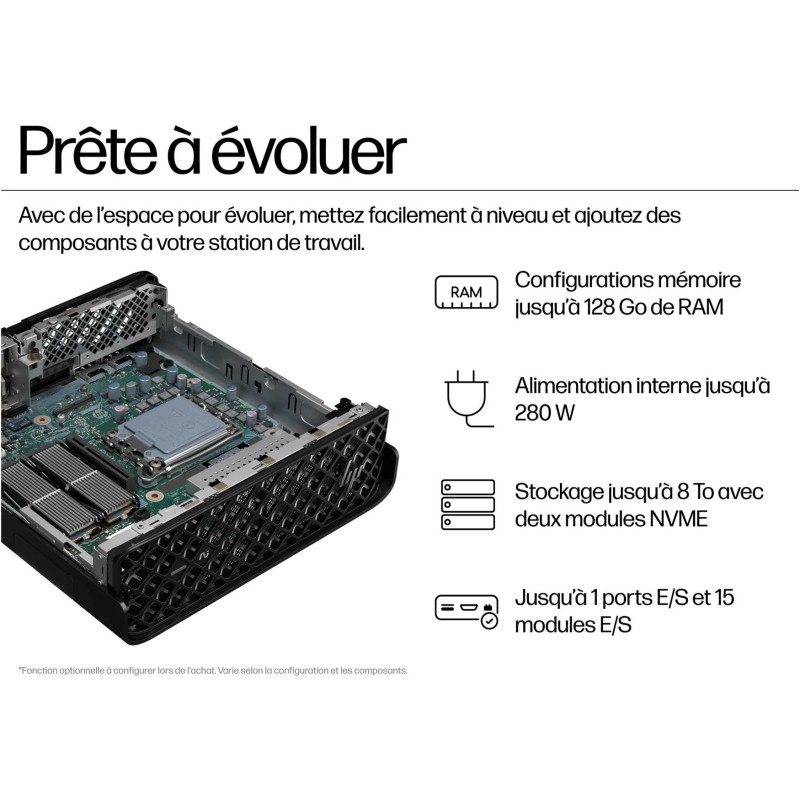Station de Travail HP Z2 Mini G1i Intel Core U7-265 20C 32GB 1TB NVIDIA RTX  200