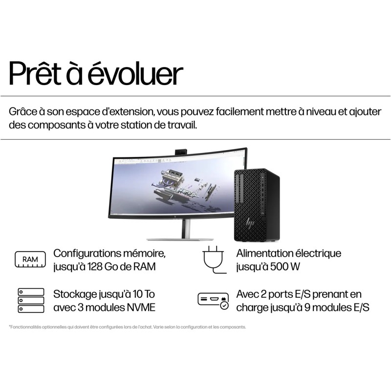 Station de Travail HP Z1 TWR G1i Intel Core U7-265 20C 32GO 1ToSSD NVIDIA RTX A1