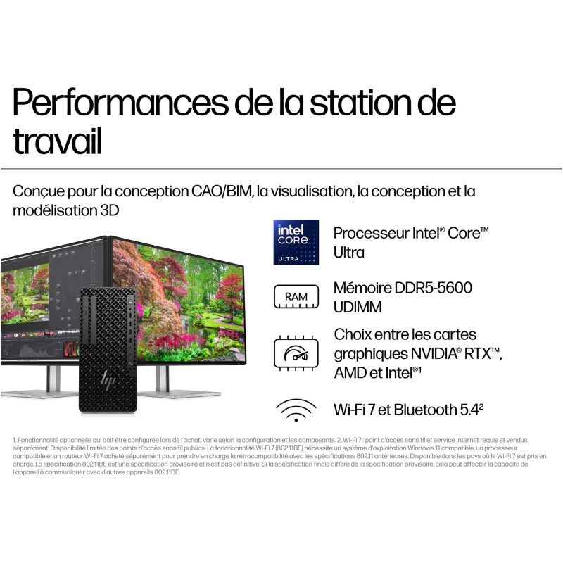 Station de Travail HP Z1 TWR G1i Intel Core U7-265 20C 32GO 1ToSSD NVIDIA RTX A1