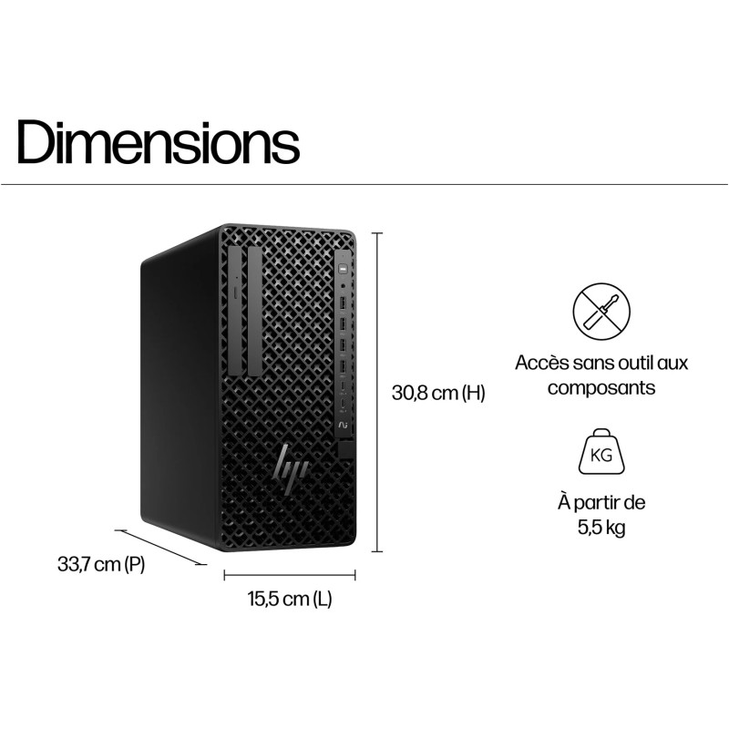 Station de Travail HP Z1 TWR G1i Intel Core U7-265 20C 32GO 1ToSSD NVIDIA RTX A1