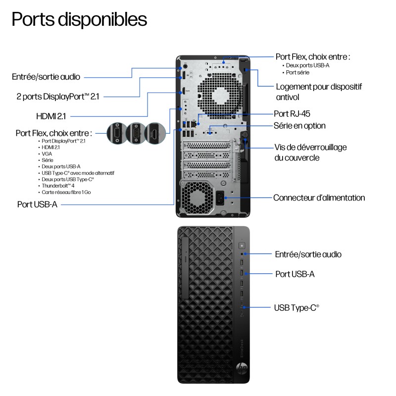 ELITEDESK 8 TWR G1 U5-235 256GB 8GB SSD W11P