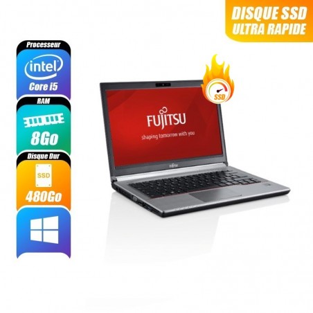 FUJITSU LIFEBOOK 8 Go 480 Go reconditionné PC Portables
