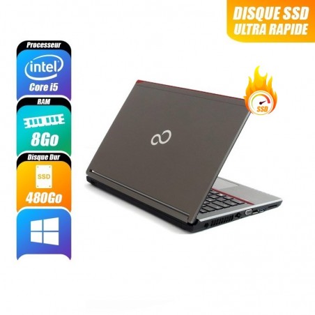 FUJITSU LIFEBOOK 8 Go 480 Go reconditionné PC Portables
