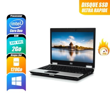 HP ELITEBOOK 2530P - U9400, 2 Go RAM, 120 Go - reconditionné