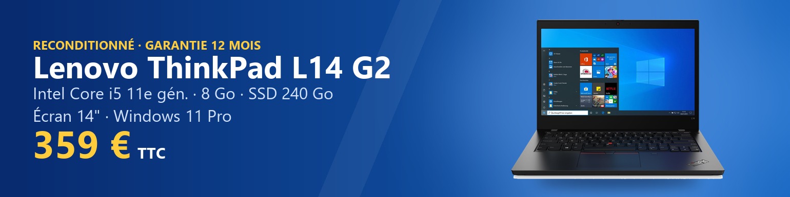 Lenovo ThinkPad L14 G2 reconditionné 359 € TTC